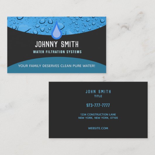 水フィルター名刺 名刺 (正面/裏面)