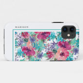 水フェミニンカラフル彩花模様 Case-Mate iPhoneケース (裏面(横))