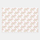 水フェミニン色バラの組み合わせ ラッピングペーパーシート (正面3)