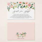 水フェミニン色ピーチ花模様ブックスベビー (正面&裏面)