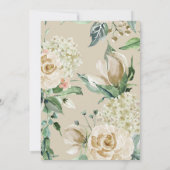 水フェミニン色フローラ80th誕生日パーティー 招待状 (裏面)