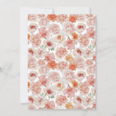 水フェミニン色フローラ88th誕生日パーティー 招待状 (裏面)