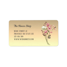 水フェミニン色ワイルドフラワー住所 シール