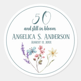 水フェミニン色野草蝶 ラウンドシール