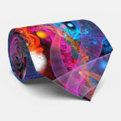 水フラクタルのタイの少ししぶき ネクタイ (ロール)