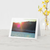 水ブランクの挨拶状の日曜日の火炎信号 カード (黄色い花)