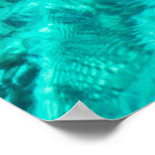 水プールのターコイズの背景 ポスター (角)