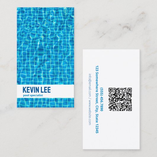 🏊 ♂️💦‍水プールQR 名刺 (正面/裏面)