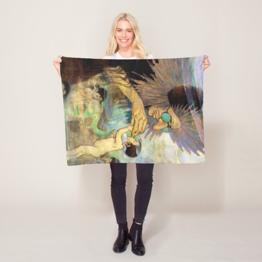 水ベビーと妖精、ジェシー・ウィルコック・スミス フリースブランケット (インサイチュ)