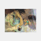 水ベビーと妖精、ジェシー・ウィルコック・スミス フリースブランケット (正面(横))