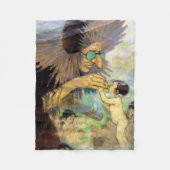 水ベビーと妖精、ジェシー・ウィルコック・スミス フリースブランケット (正面)