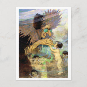 水ベビーと妖精、ジェシー・ウィルコック・スミス ポストカード