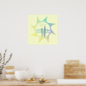 水ベビーサン動揺してサーフ ポスター (キッチン)