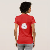 水ベビーサーフとビーチフラワーシャツ Tシャツ (裏面フル)