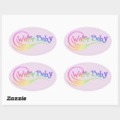 水ベビーレインボーシール 楕円形シール (シート)