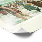 水ベビーヴィンテージ水泳 フォトプリント            (角)