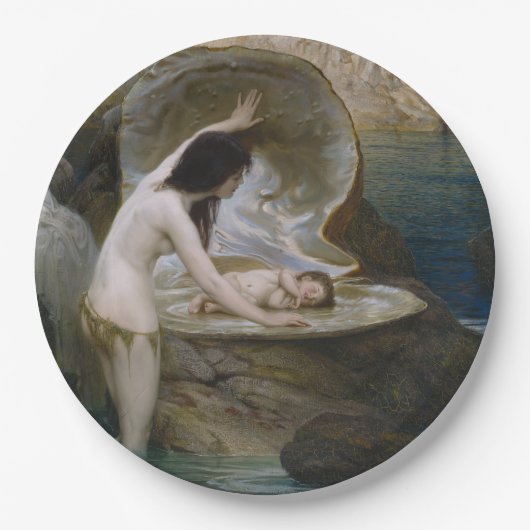 水ベビー&海藻ビキニニンフサイレン ペーパープレート (正面)