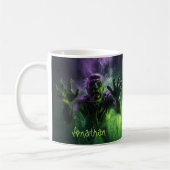 水ホラーカスタムハロウィーンの不気味な怪物 コーヒーマグカップ (左)