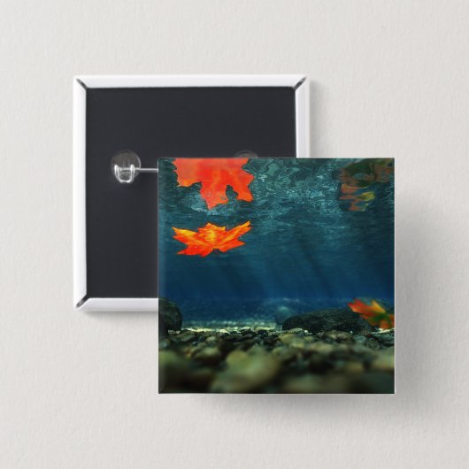 水ボタンの炎 缶バッジ (正面&裏面)