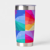 水ボトルの抽象芸術パターン 保温保冷タンブラー (左面)