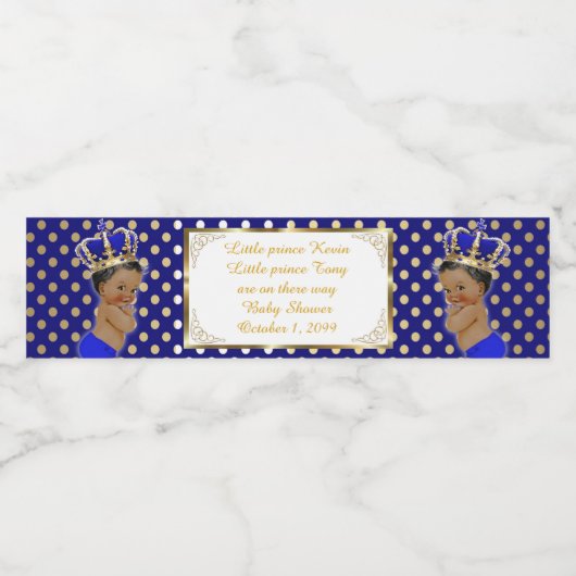 水ボトルラベル双子の男の子&男の子，双子の赤ちゃんシャワー ペットボトルラベル (シングルラベル)