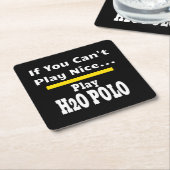 水ポロおもしろい皮肉H2O スクエアペーパーコースター (アングル)