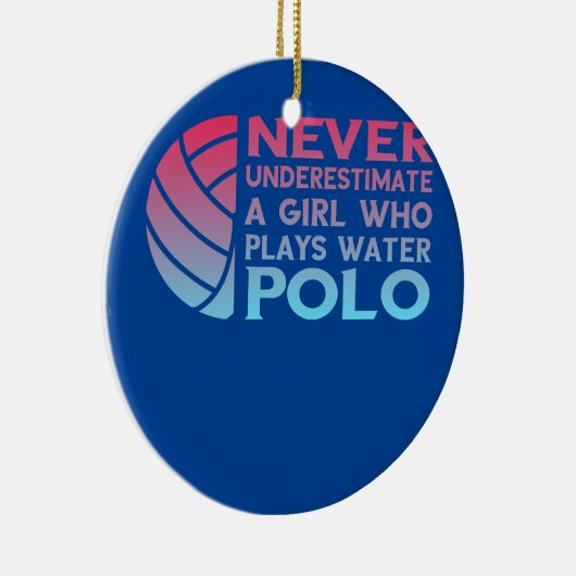 水ポロの女の子を遊軽く見ない セラミックオーナメント (右)