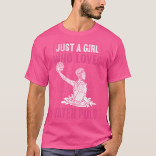 水ポロガールプレーヤーシャツ愛する女の子 Tシャツ