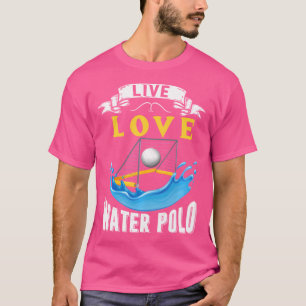 水ポロシャツライブラブウォーターポロウォーターポロP Tシャツ