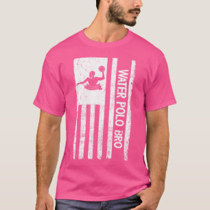 水ポロブラザーアメリカ国旗の水ポロプレーヤースープ Tシャツ