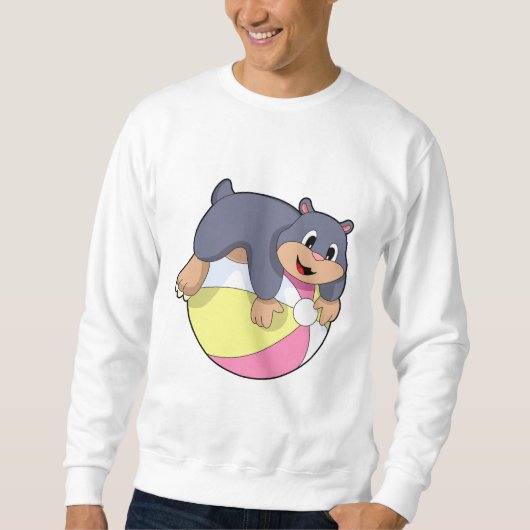 水ポロ付きモグラ.PNG スウェットシャツ (正面)