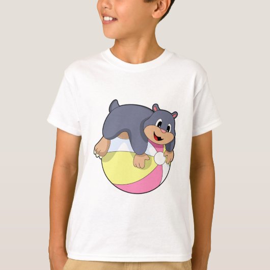 水ポロ付きモグラ.PNG Tシャツ (正面)
