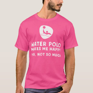 水ポロ私は幸せな水おもしろいポロ Tシャツ