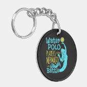水ポロ選手が戦いで人魚 キーホルダー (正面左)