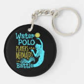 水ポロ選手が戦いで人魚 キーホルダー (裏面)
