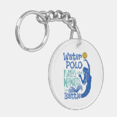 水ポロ選手が戦いで人魚 キーホルダー (正面左)