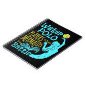 水ポロ選手が戦いで人魚 ノートブック (左側)