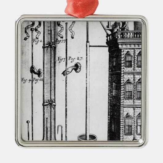 水ポンプのロバートBoyleの開発 メタルオーナメント (正面)