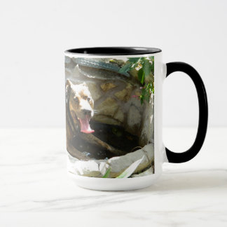 水マグで冷却している犬 マグカップ