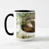 水マグで冷却している犬 マグカップ (左)