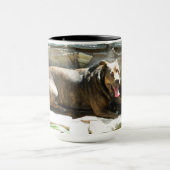 水マグで冷却している犬 マグカップ (中央)