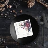 水ミニマルエレガント色フローラ結婚ナプキン スタンダードカクテルナプキン