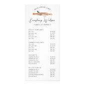 水ミニマルモダン色ケーキベーカリー価格表 ラックカード (正面)