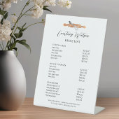 水ミニマルモダン色ケーキベーカリー価格表 台座サイン