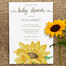 水ミニマル色ひまわり赤ちゃんシャワー