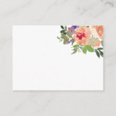 水ミニマル色オレンジ色フローラ日付夜アイディア エンクロージャーカード (裏面)