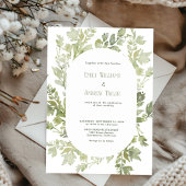 水ミニマル色グリーン結婚式招待状 招待状