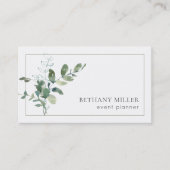 水ミニマル色セージ緑の緑 名刺 (正面)