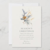 水ミニマル色パインの季節のご挨拶 シーズンカード (正面)