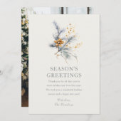 水ミニマル色パインの季節のご挨拶 シーズンカード (正面/裏面)